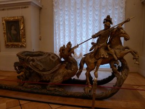 a winter sleigh on display at the Hermitage