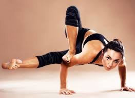 balancing pose on hands