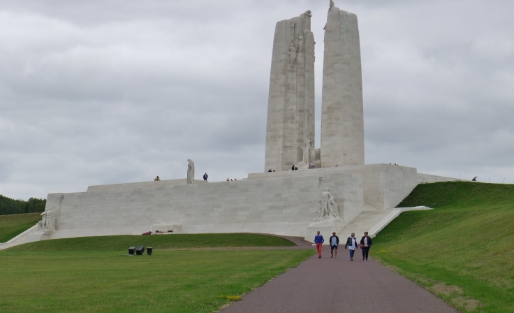 approaching Vimy memorial